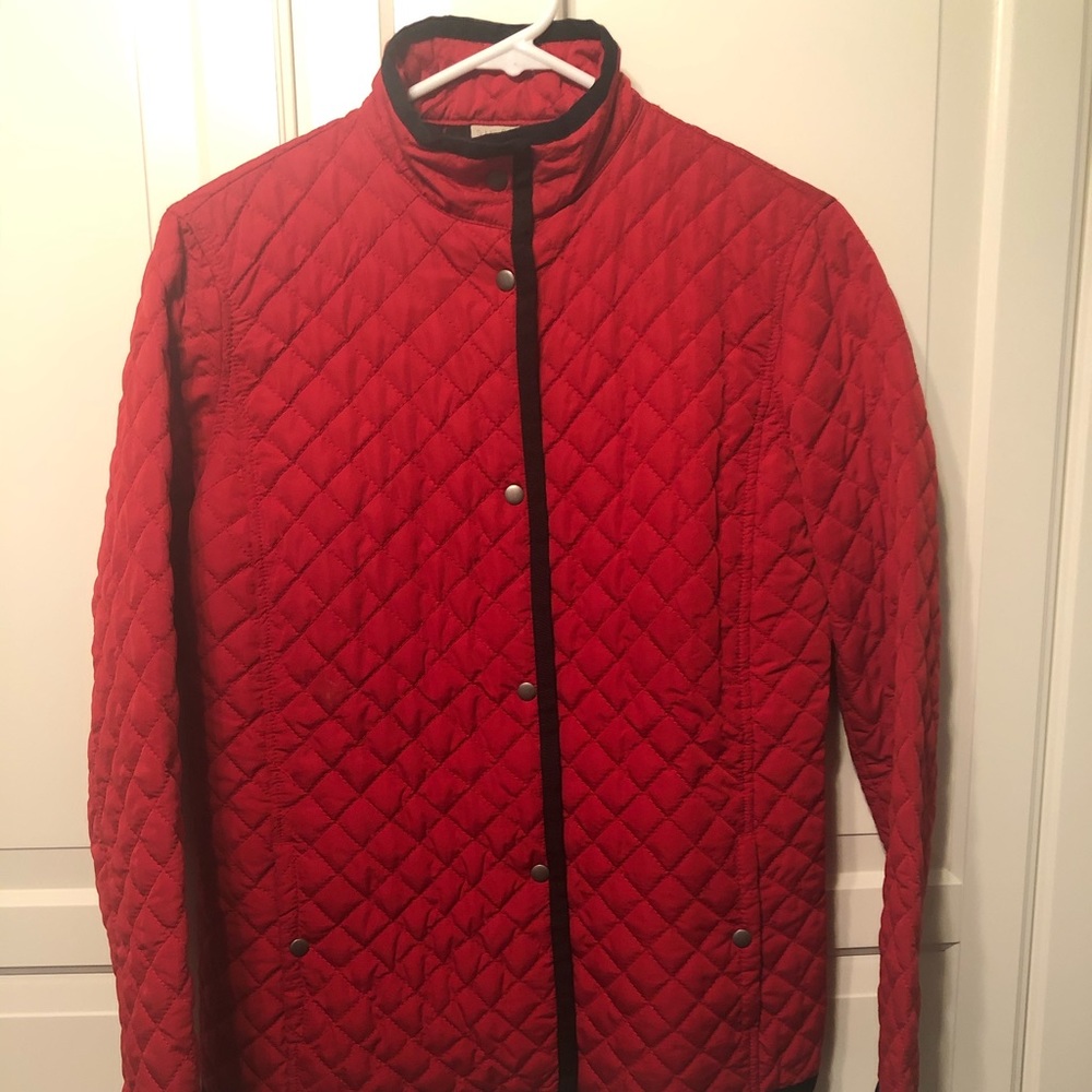 Sigrid Olsen Quilted Red Jacket